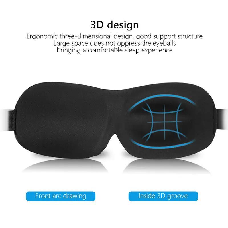 3D Eye Mask, 1 Count Soft Comfortable Eye Cover for Sleeping, Stereoscopic Sleep Blindfold Eye Mask for Men & Women