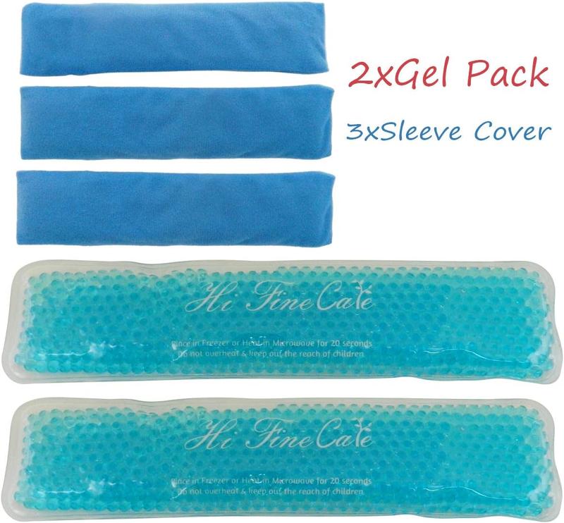 Perineal Cooling Pad, Postpartum Cold Packs Gel Bead Ice Pack Cold Therapy for Women After Pregnancy and Delivery, 2 Ice Pack and 3 Cover (Blue)