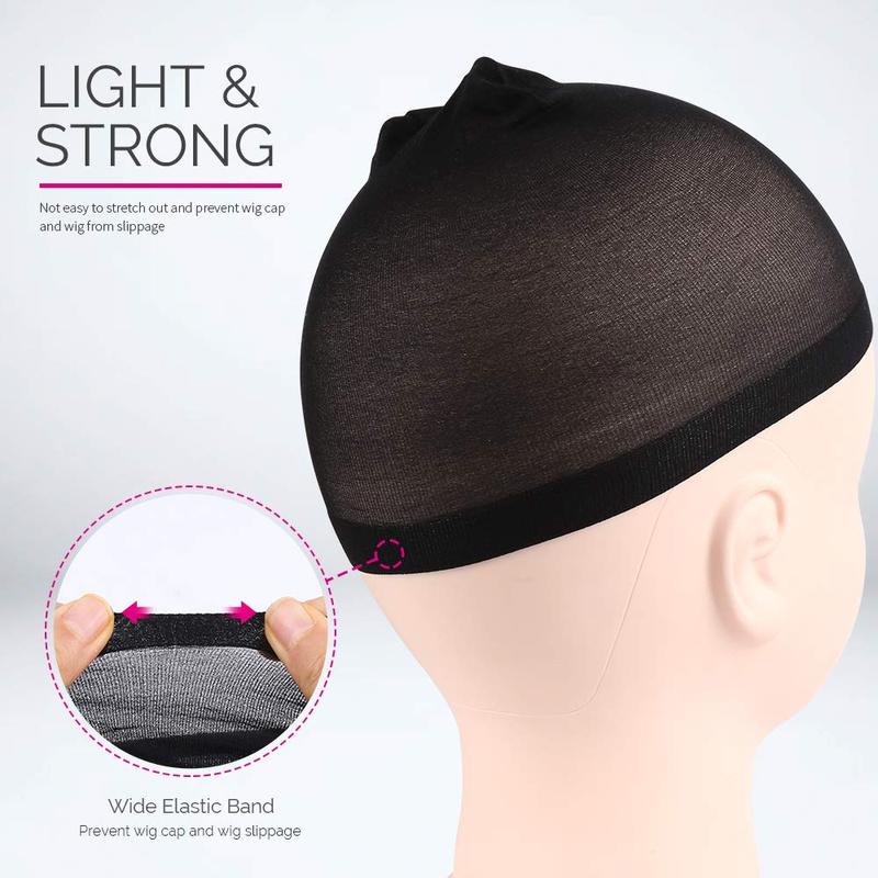 Wig Cap, 10pcs set Breathable & Comfortable Elastic Wig Cap, Women's Stretch Nylon Wig Cap, Heatless Styling Tool For Women, Christmas Gift