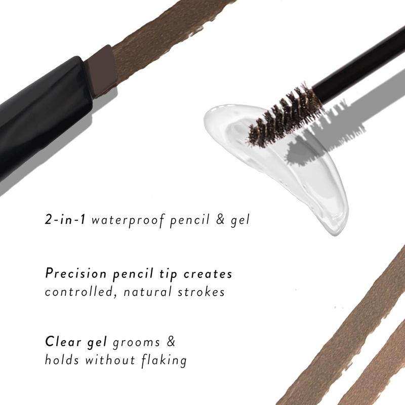 LAURA GELLER NEW YORK Sculpt-n-Stay Waterproof Brow Pencil & Gel- Taupe Makeup Cosmetic