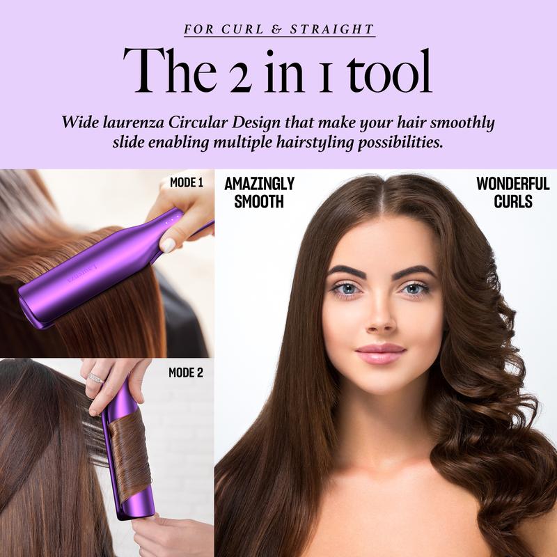 2-in-1 Hair Straightener & Curler, 8.5