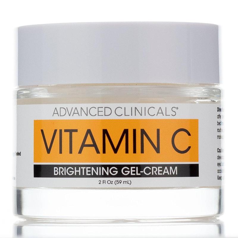 Advanced Clinicals Vitamin C Brightening & Hydrating Face Gel-Cream 2 Fl Oz