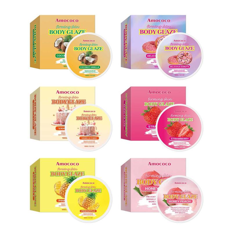 Amococo Six flavors of 100ml large capacity body glaze, moisturizing, long-lasting fragrance, easy to absorb and non sticky Scented Moisturizing