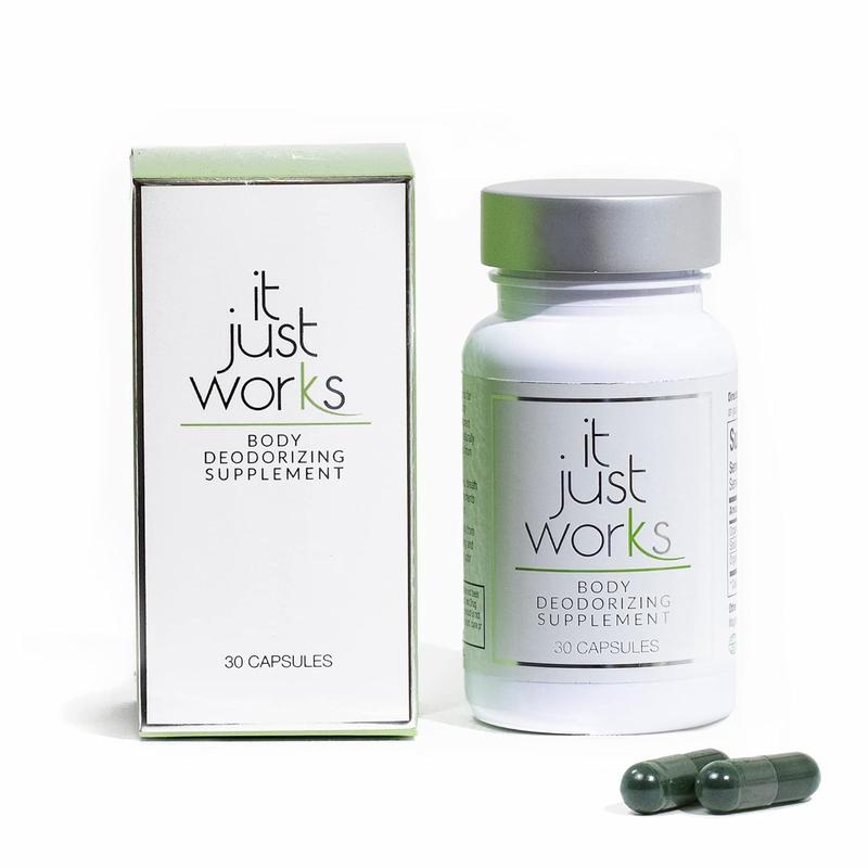 It Just Works All Chlorophyll Natural Full Body Deodorizing Supplement for Underarms and Private Parts |  Organic Deodorant That Works from The Inside Out