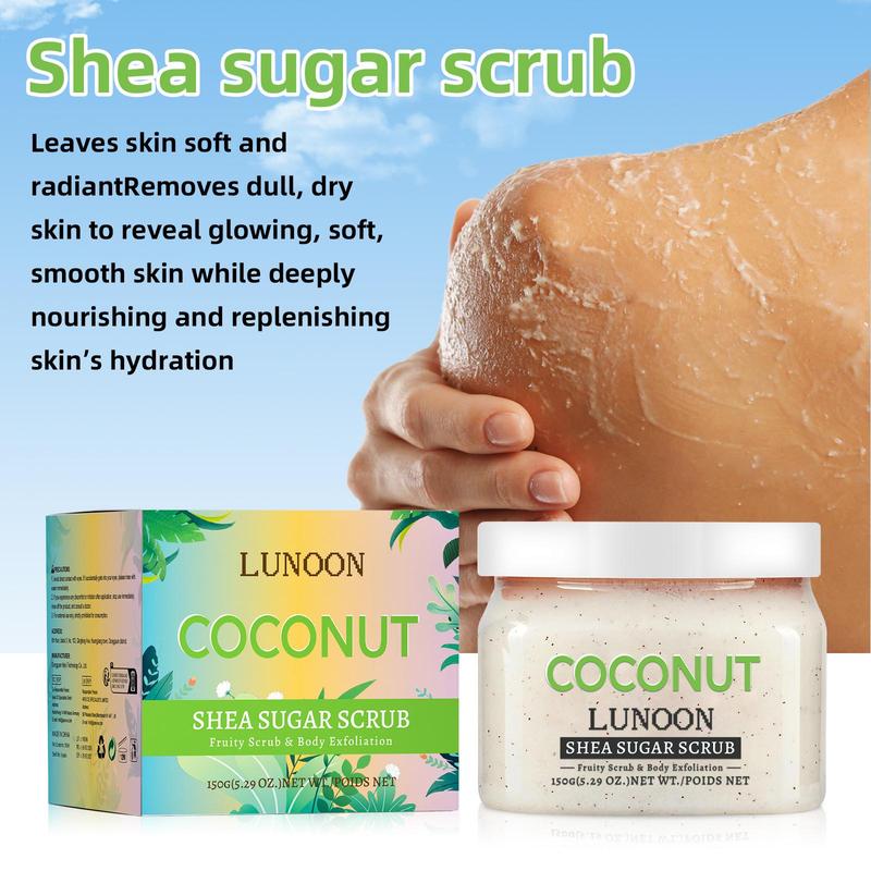 Fruit Flavour Body Scrub, Moisturizing & Exfoliating Body Scrub, Shea Sugar Scrub, Easy to Use, Body Care Product for Women & Men, Body Scrub, Skin Care Products, Christmas Gift