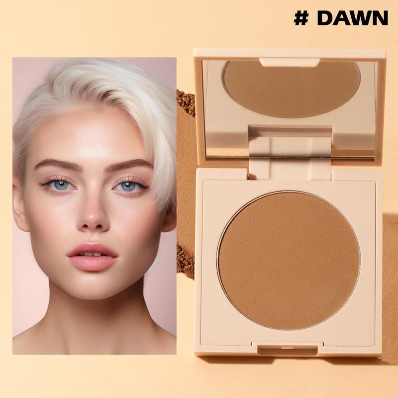 Long-lasting Lightweight Matte Bronzer, Natural Look Bronzer Powder, Smooth and Fine Powder Makeup Highlighter