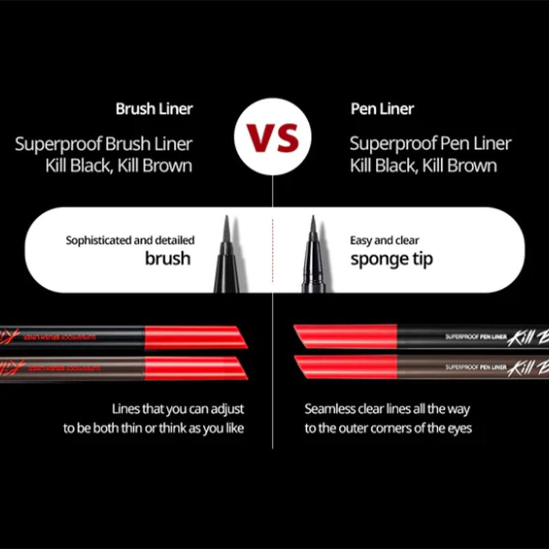 [CLIO Official Shop] CLIO Superproof Brush Liner Black Eyeliner | Makeup Cosmetic Lipliner