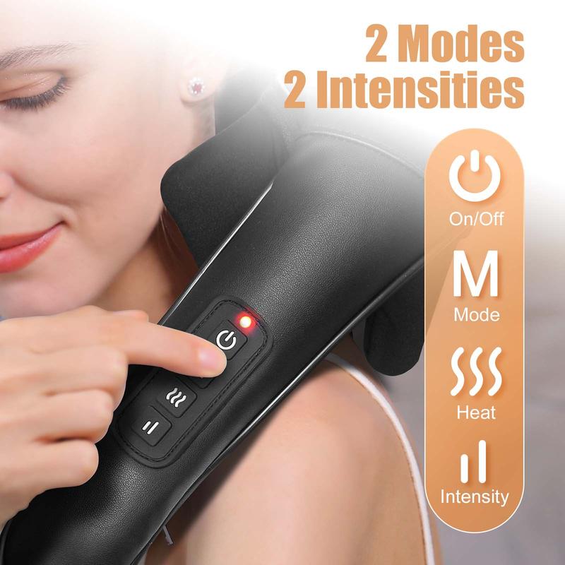 neck and shoulder massage shawl massagers with Heat - Deep Tissue 6D Kneading Pillow,  Foot, Legs,Body - Relieve Muscle Pain Mothers day gift