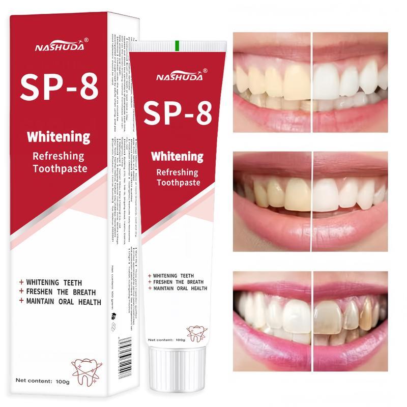 [Black Friday]NASHUDA SP-8[Triple Whitening] Probiotic Whitening Toothpaste,Free of Fluoride,Hydroxyapatite,Anti plaque, Oral Health Management