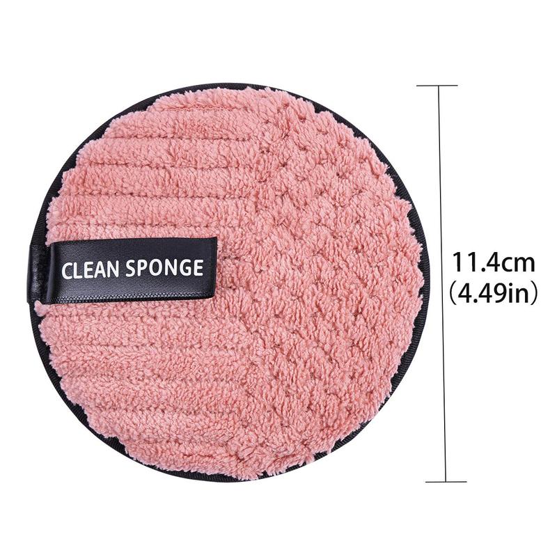 MAANGE Makeup Removal Pads, 5 Counts Round Soft Cleansing Pads for Daily Use, Double-sided Makeup Remover Pads, Face Cleansing Cloths or Face & Eyes, Christmas Gift