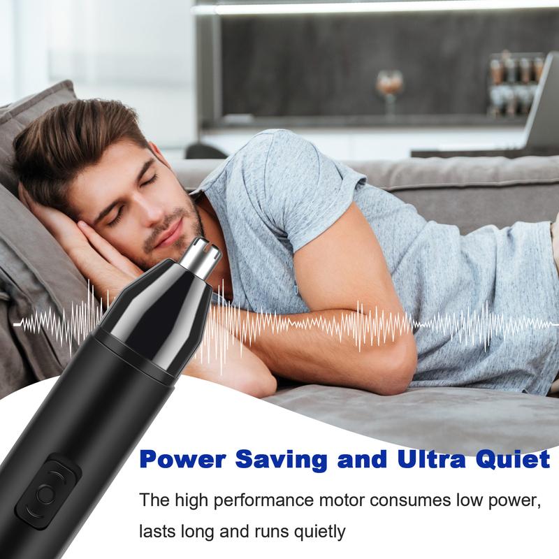 USB Rechargeable  Electric Nose Hair Trimmer as Father's Day Gifts, Portable Comfort Ear and Nose Hair Trimmer, Electric Nose Hair Clipper, Pocket Size Cordless Nose Hair Shaving Tool and Facial Hair Removal Device for Men Women