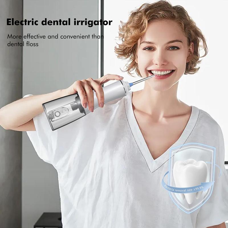 Angevol Powerful Water Flosser. Portable OralIrrigator.6 Nozzles.350m. lPX7 Waterproof.Household. Cleaning. Cordless