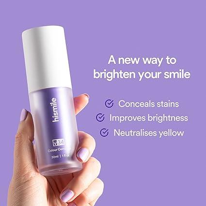 Hismile V34 Colour Corrector Serum for Teeth Brightening Hismiles V34 ColourCorrector, Tooth Stain Removal, Teeth Whitening Booster