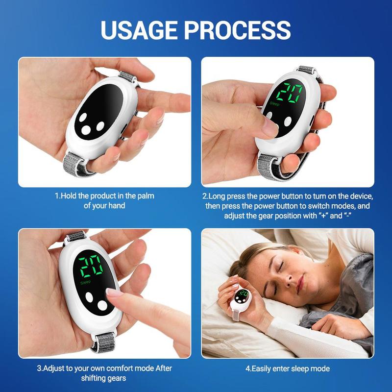 Handheld Microcurrent Sleep Aid, Intelligent Stress Relief Hypnotherapist, Sleep & Excitement 2 Modes & 20 Levels Adjustment Sleep Aid Mini Pulse Massager