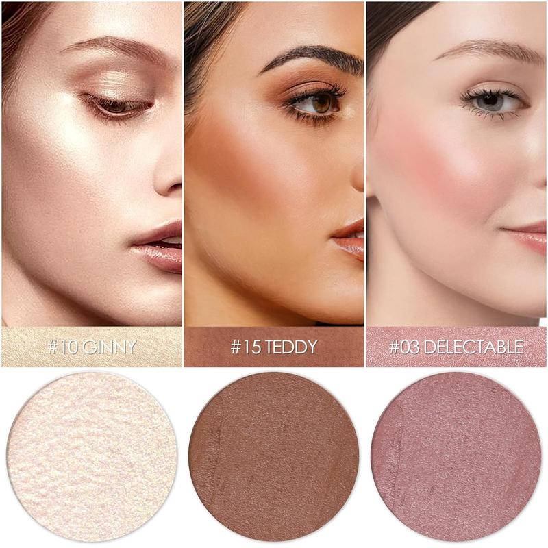 3 Piece Neutral Contour Stick Set, Cream Blush and Highlight Bronzer, Long-Lasting Smooth Natural Face Contour Pencil, Professional Makeup Kit for All Skin