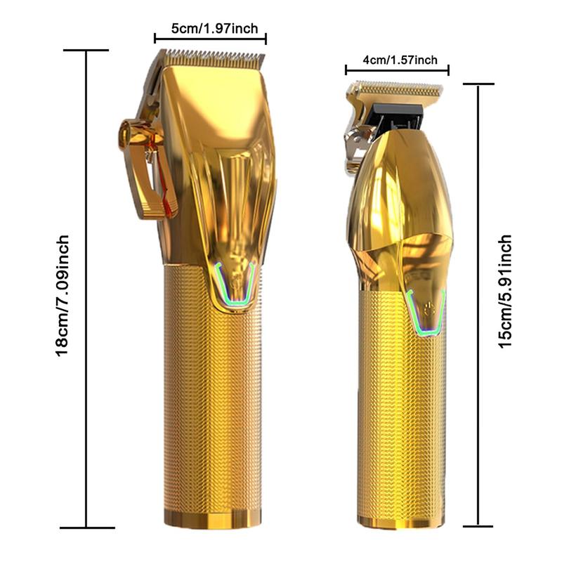 Professional Hair Clipper For Men, 1 Set Rechargeable Electric Beard Trimmer, Cordless Barber Clipper For Hair Cutting With T-blade Edgers