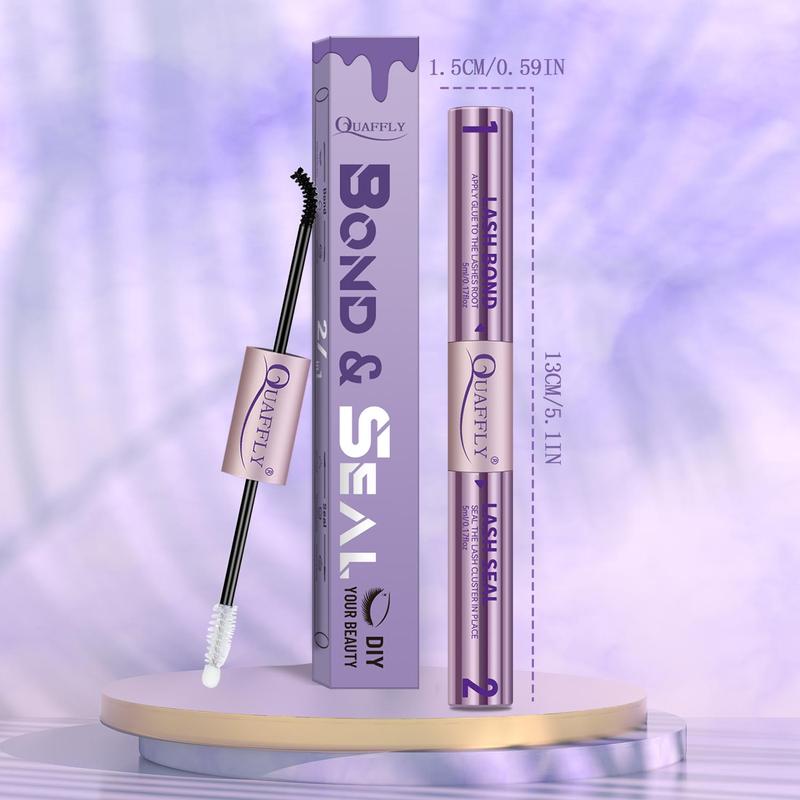 2 in 1 Long Lasting Eyelash Bond & Seal Glue, Waterproof Eyelash Extension Adhesive, Eye Makeup Tool for Women & Girls