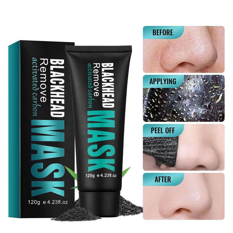 Blackhead Remover Mask,Activated Charcoal Peel Off Mask,Deep Cleansing Mask with Brush Pimple Extractors,Blackhead Mask for Cleansing,Pore Minimizing,Gentle Exfoliating,for All Skin Types,Oily Skin