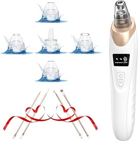 Blackhead Remover Pore Vacuum Kit - 2024 Upgraded Blackhead Extractor Tool with 3 Adjustable Suction Levels, 5 Probes, USB Rechargeable, Suitable for Women and Men,Delivery 3-7 days Facial Comfort