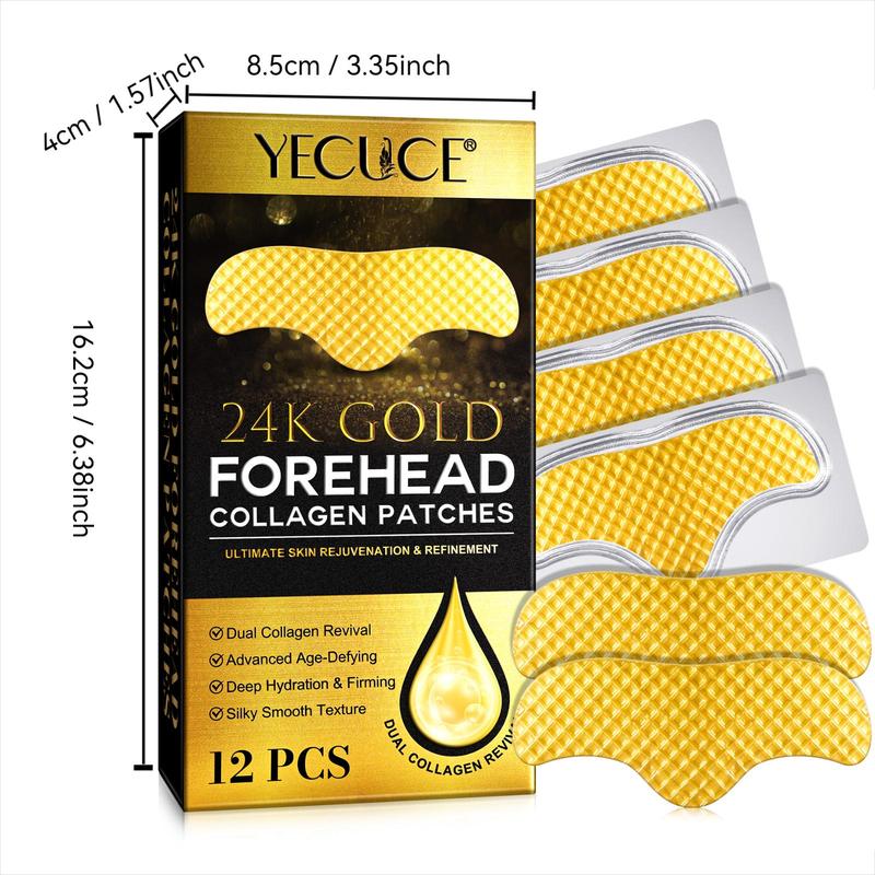 Collagen Forehead Patches, 1 Box Moisturizing Forehead Care Patches, Hydrating Forehead Pads, Suitable for Girls & Women