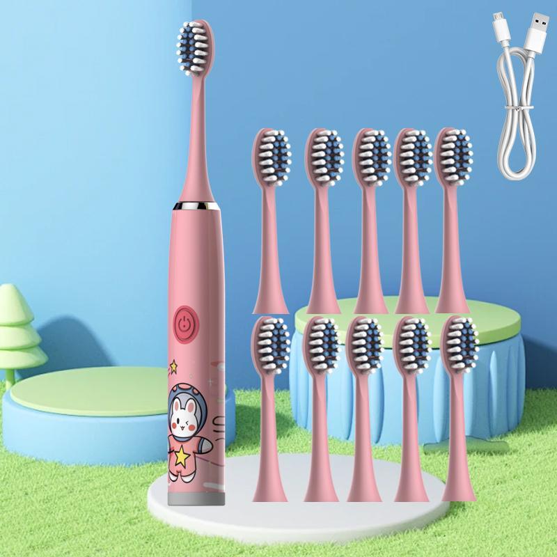 Electric Toothbrush With 11pcs Brush Heads, Gums Protecting Motor Toothbrush With Soft Bristles, Intelligent Deep Cleaning Toothbrushes