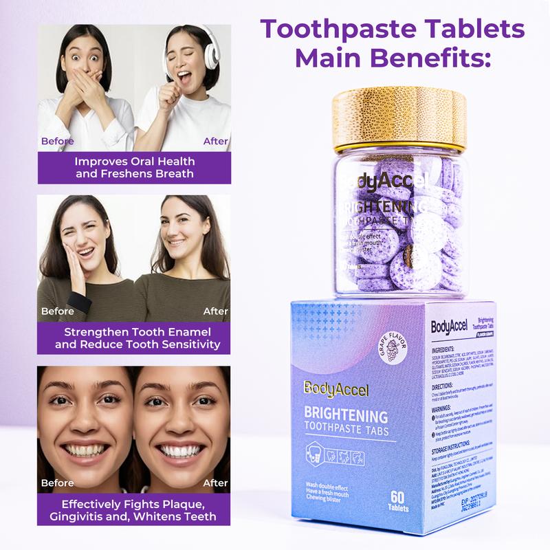 Toothpaste Tablets, Convenient and Easy To Carry for Travel Use, Teeth Deep Cleaning Toothpaste