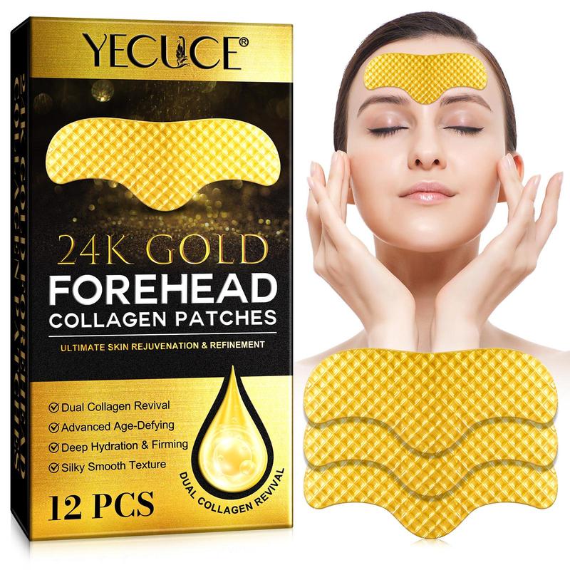 Collagen Forehead Patches, 1 Box Moisturizing Forehead Care Patches, Hydrating Forehead Pads, Suitable for Girls & Women