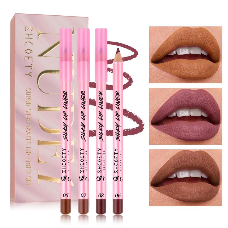 Long Lasting Lip Liner Set, 12pcs set Matte Lip Pencil, Easy Coloring Lip Liner Pen, Suitable for All Occasions Lip Makeup, Girls Makeup Accessories