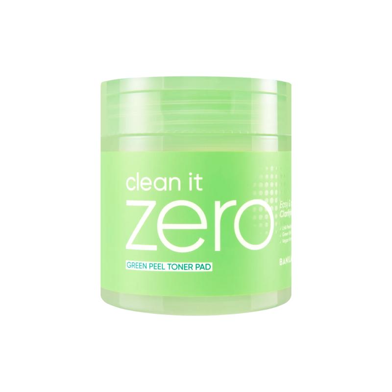 Clean It Zero Green Peel Toner Pad - Vegan Dual Sided Toner Pad for Exfoliating Dead Skin Cells and Unclog Pores Skincare Smooth