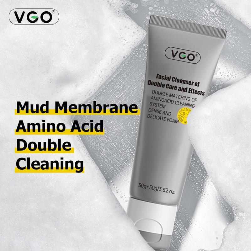 VGO Facial Cleanser Facial Wash  All types of skins Cleanse and moisturize-Cleansing Skincare Gentle Charcoal Coconut Daily Foam Hydrating Comfort Skin Repair Facial Cleansing facial serum facial serum