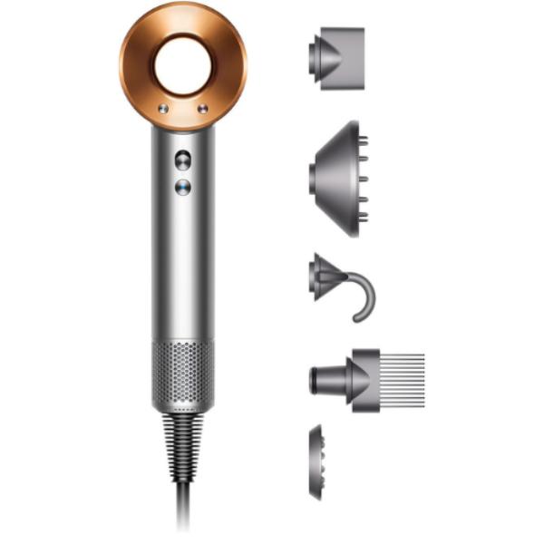 Dyson Supersonic Hair Dryer - Nickel Copper with 5 Attachments for Straight, Wavy, Curly, and Coily Hair