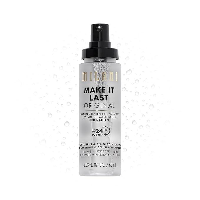 Milani Make It Last Original - Natural Finish Setting Spray 3-in-1 - Long Lasting Makeup Primer and Spray 2.03 Fl. Oz - Cosmetic Hydrate Niacinamide