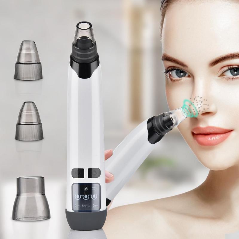 Electric Blackhead Remover, Rechargeable Blackhead Extractor, Professional Facial Beauty Instrument for Women & Men