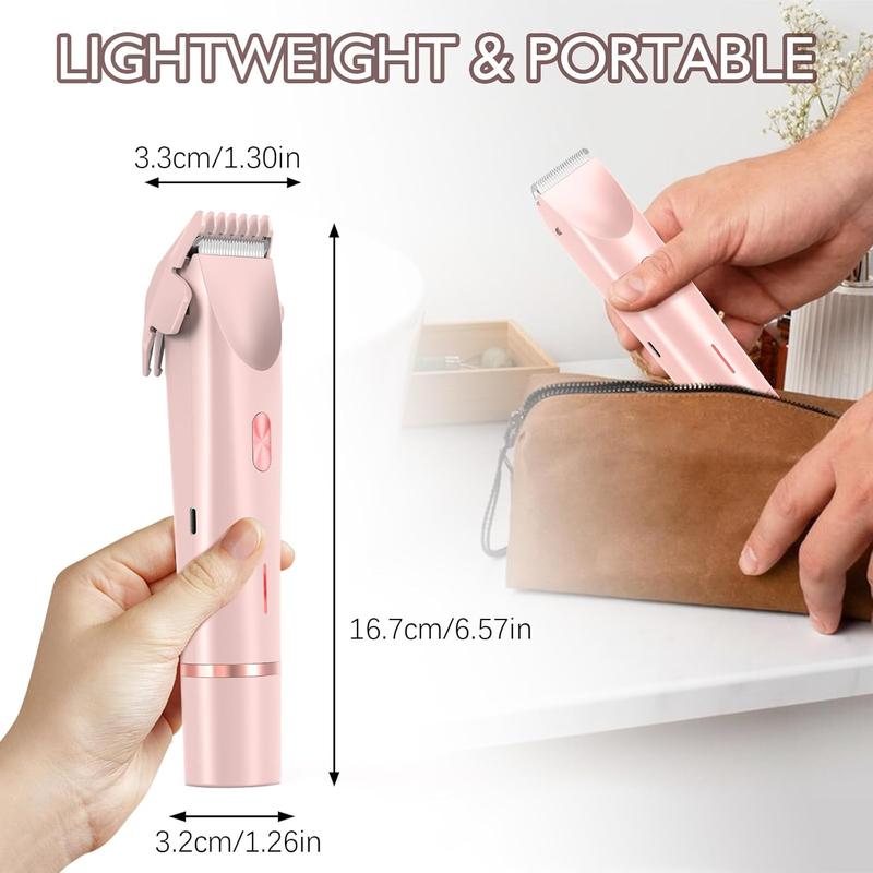 2 in 1 Electric Hair Removal Machine, 1 Box Rechargeable Waterproof Hair Removal Tool & Accessories, Womens Razor for Bikini Trimmer, Christmas Gift