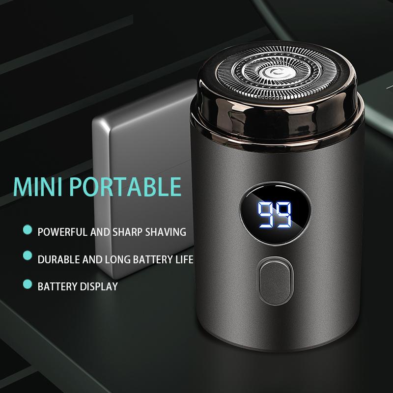 Mini Electric Shaver, Travel Razor, IPX7 Waterproof Cordless Portable Razor, Type-C Charging, Mini Shaver,Suitable for Home,Car,Trave dry use cordless electric