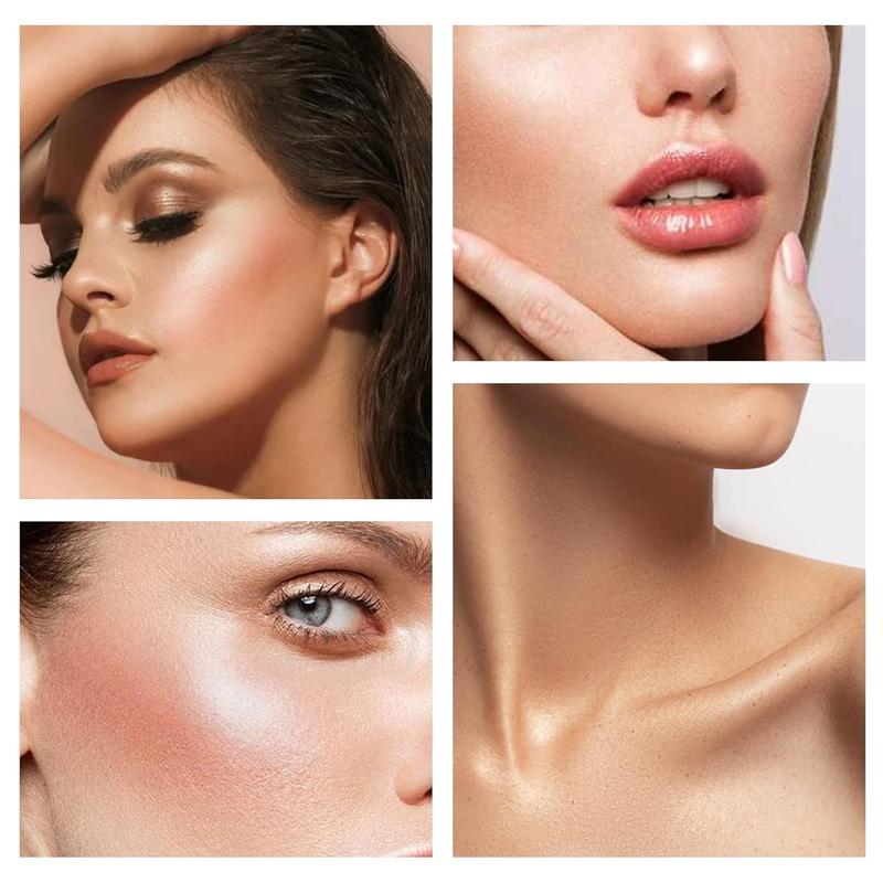 Highlighter Makeup Highlighter Palette Powder Shimmer Highlighter Makeup Facial Illuminator Bronzer Palette Waterproof Long Lasting