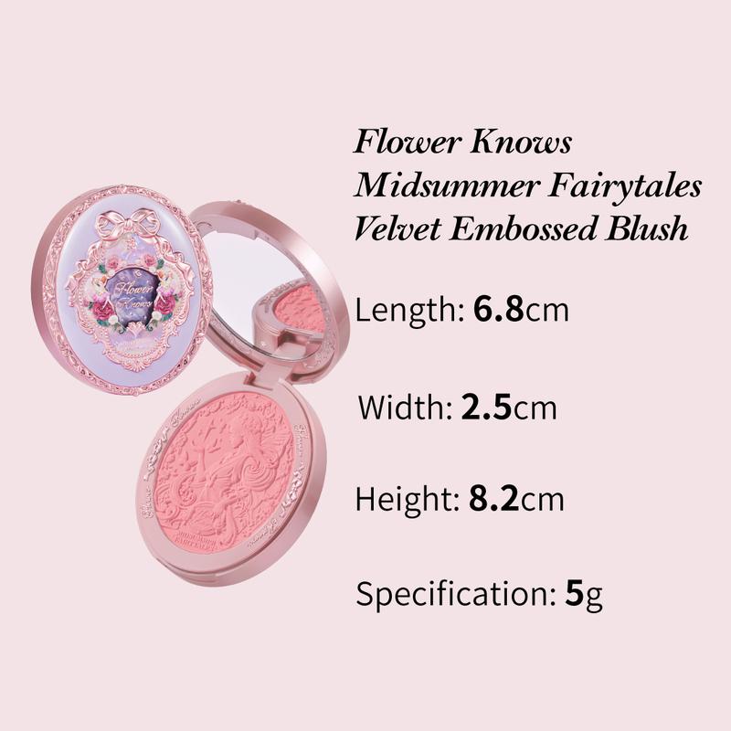 Flower Knows Midsummer Fairytales Collection Velvet Embossed Blush