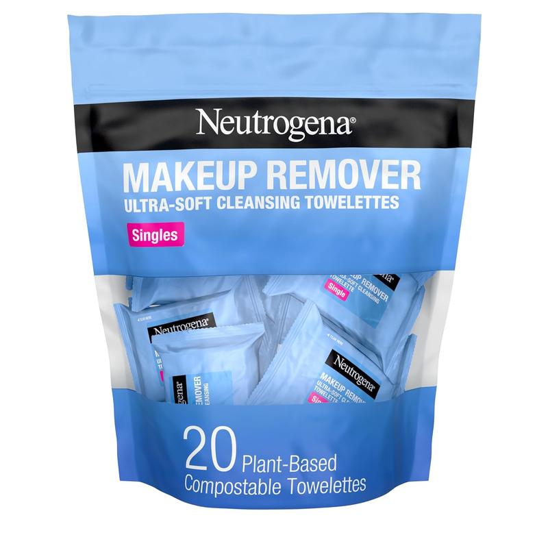 Neutrogena Makeup Remover Wipes, Individually Wrapped Daily Face Wipes for Waterproof Makeup, Travel & On-The-Go Singles, 20 Count no brand