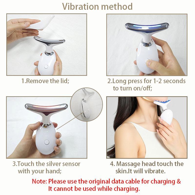 Daily Comfort Facial Neck Beauty Instrument with Three Adjustment, Deep Cleansing LED Facial Care Machine for Tightening and Lifting Face Neck Wrinkle for Women, Cruel Summer, Cosmetic Gift, Halloween & Christmas Gift