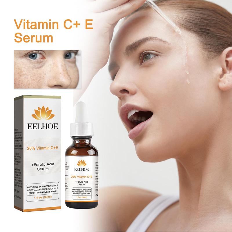 Vitamin C + E Serum, Hydrating Nourishing Facial Essence, Moisturizing Skin Care Product for Women & Men