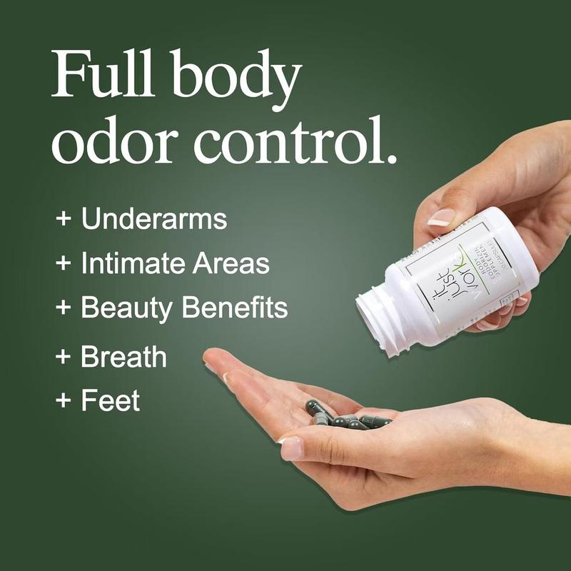 It Just Works All Chlorophyll Natural Full Body Deodorizing Supplement for Underarms and Private Parts |  Organic Deodorant That Works from The Inside Out