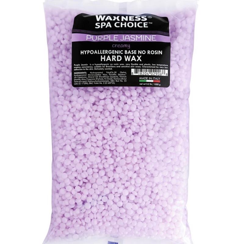 Waxness Spa Choice Purple Jasmine Demi Creamy No Rosin Hard Wax Beads 2.2 lb   1 kg