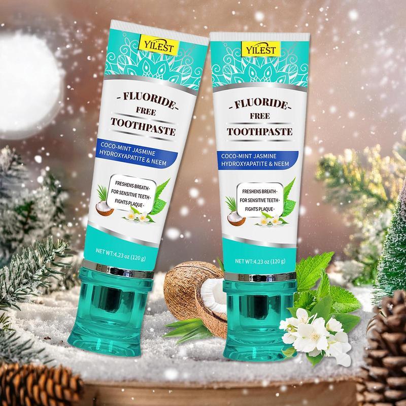 Natural Mint JasmineNeem Toothpaste for Women & Men - Hydroxyapatite, Brightening & Freshening Oral Care Product