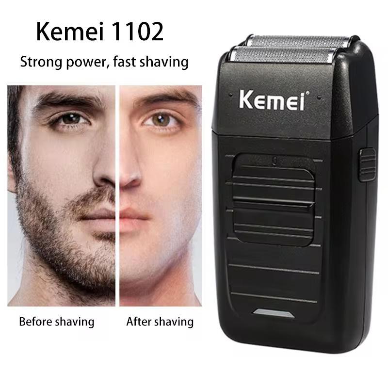 Kemei Professional Hair Clipper, 1 Box Rechargeable Cordless Hair Trimmer & Accessories, Hair Cutting Kit for Men, Barber Tool, Christmas Gift