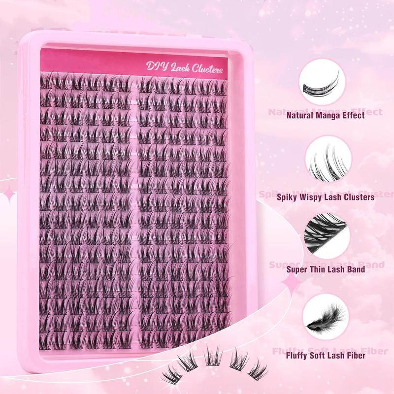 Individual False Eyelashes, 1 Box 9-11mm Natural Look Eyelash Extensions, Self Grafting Curl Eyelashes, Eye Makeup Enhancement False Eyelashes