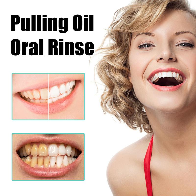 Pulling Oil Oral Rinse, To Tartar Very Well Beautiful Teeth And Fresh Breath Clean Oral Care Gums Coconut Mint