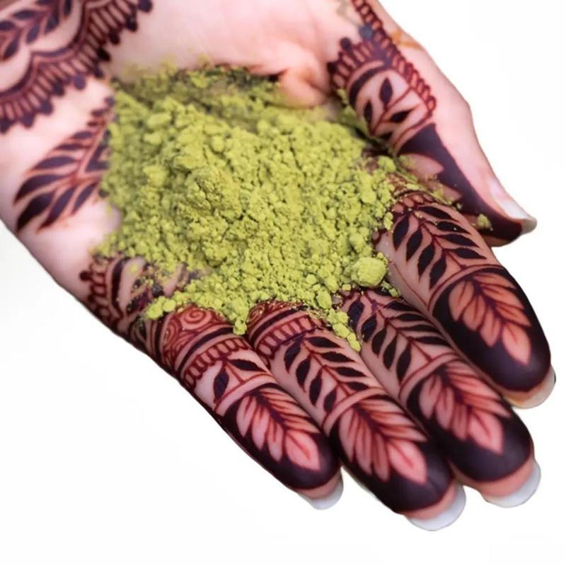 Sūraja Henna Powder Organic Rajasthani For Safe Body Art and Natural Hair Color Cosmetic Makeup Oil