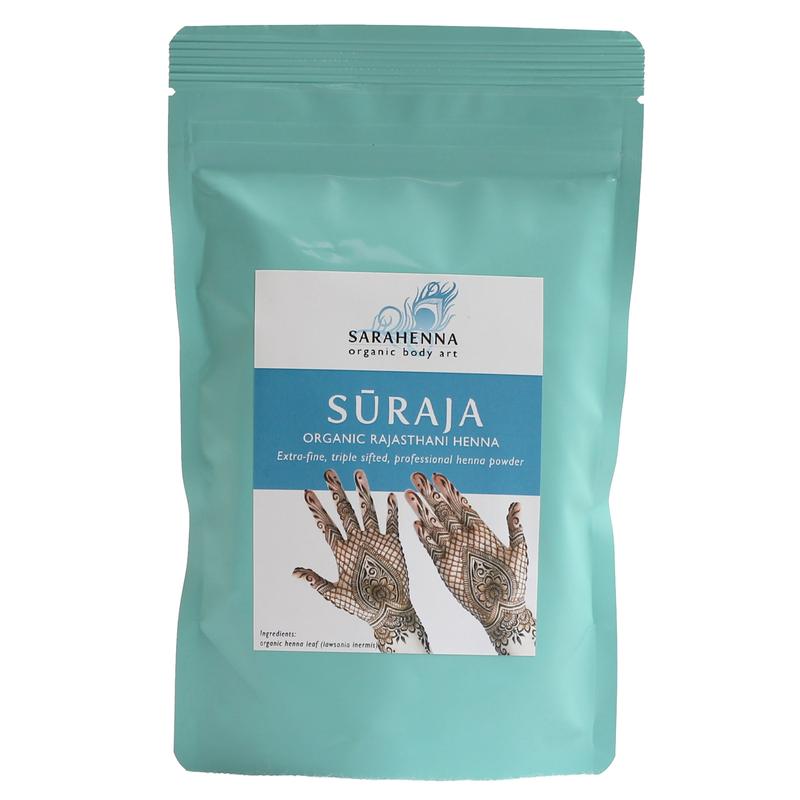 Sūraja Henna Powder Organic Rajasthani For Safe Body Art and Natural Hair Color Cosmetic Makeup Oil