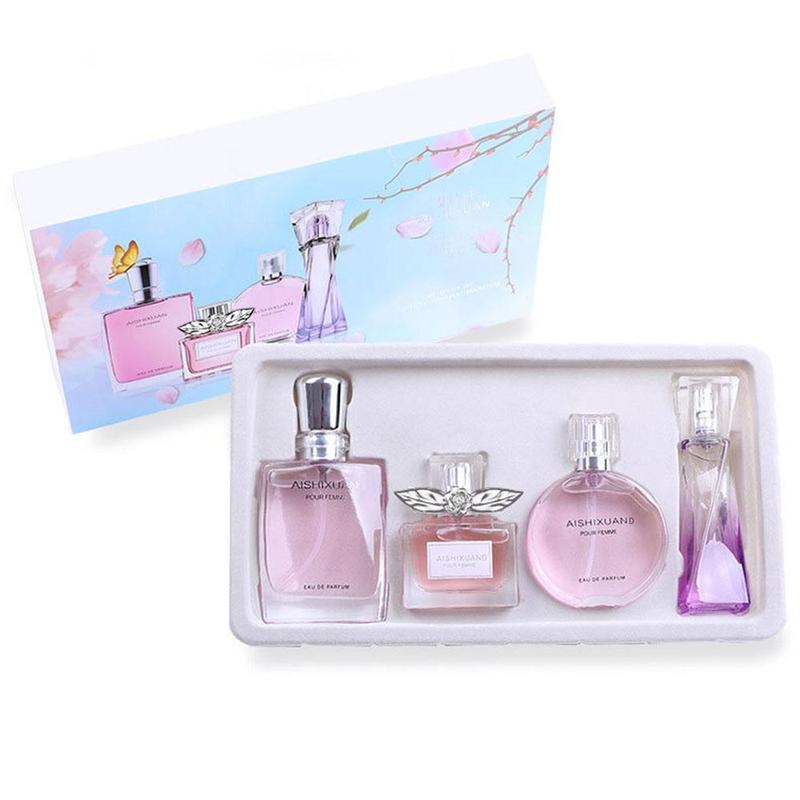 Women's Perfume Set, 4 Counts set Long Lasting Fragrance for Women, Elegant Fragrance for Daily Wear, Fashion Perfume for Party, Daily Clothing Decor