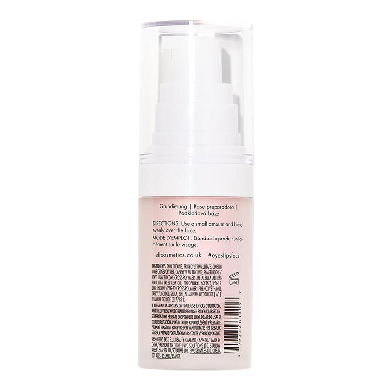 e.l.f. Poreless Face Primer, Restoring Makeup Primer For A Flawless, Smooth Canvas, Infused With Tea Tree & Vitamin A, Vegan & Cruelty-Free, 0.47 Fl Oz